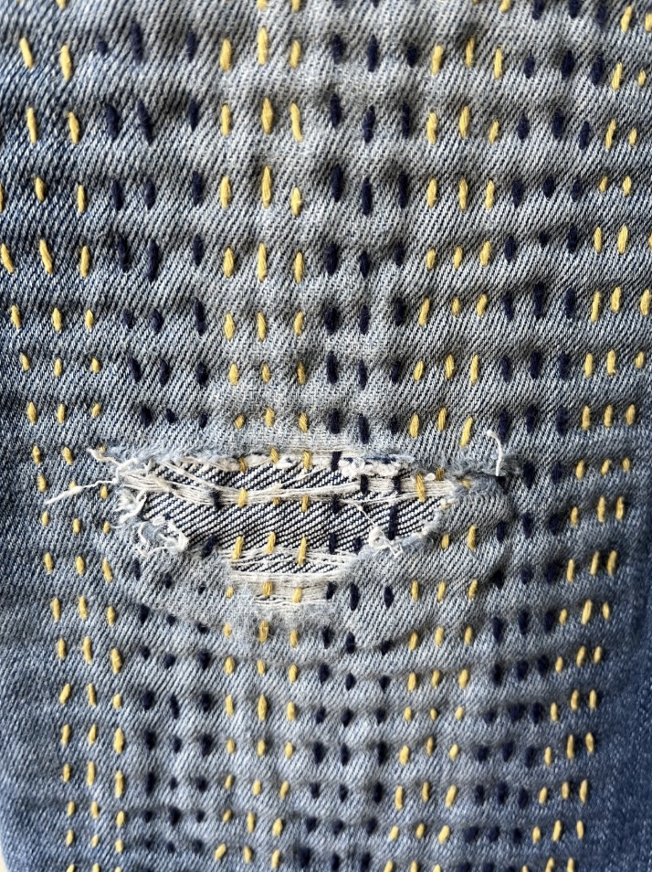 Sashiko Stitching and Denim Repair